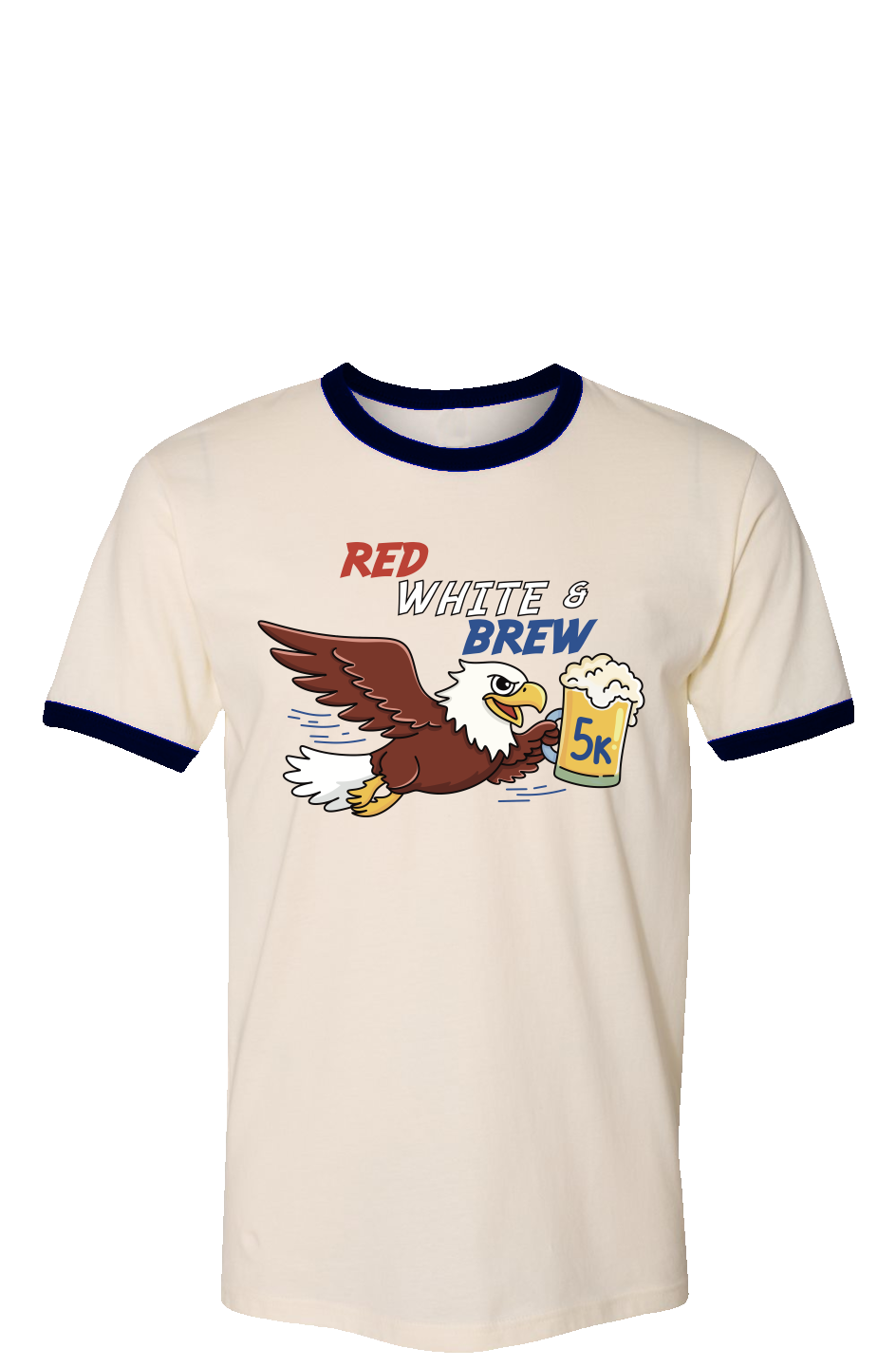 Red White & Brew 5K Ringer Tee