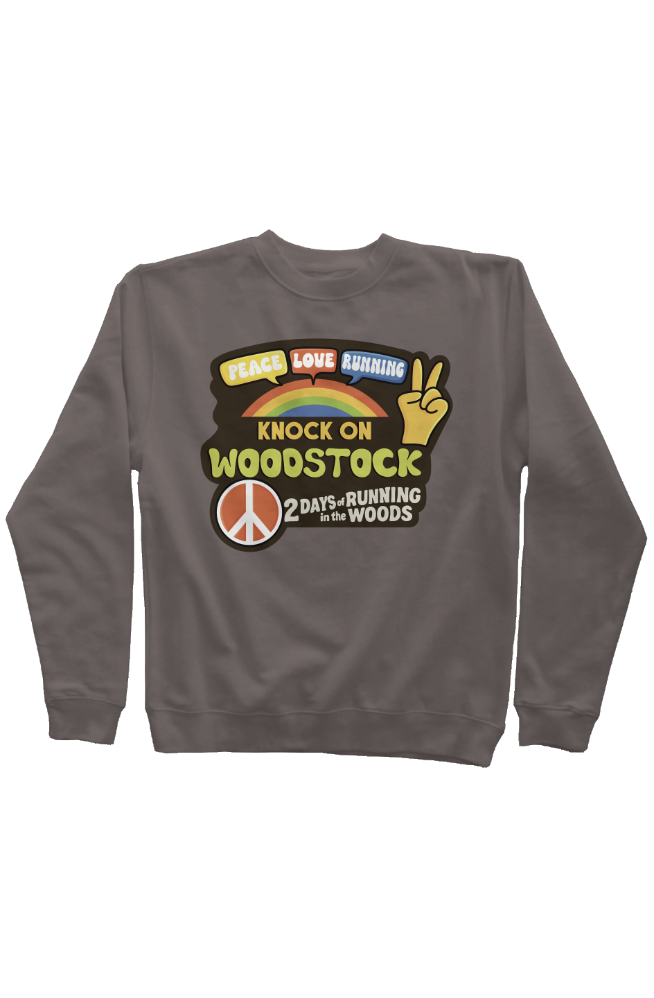 Knock on Woodstock Trail Series Pigment Dyed Crew Neck