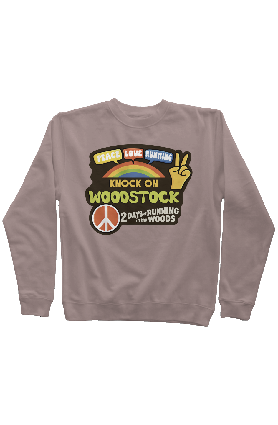 Knock on Woodstock Trail Series Pigment Dyed Crew Neck