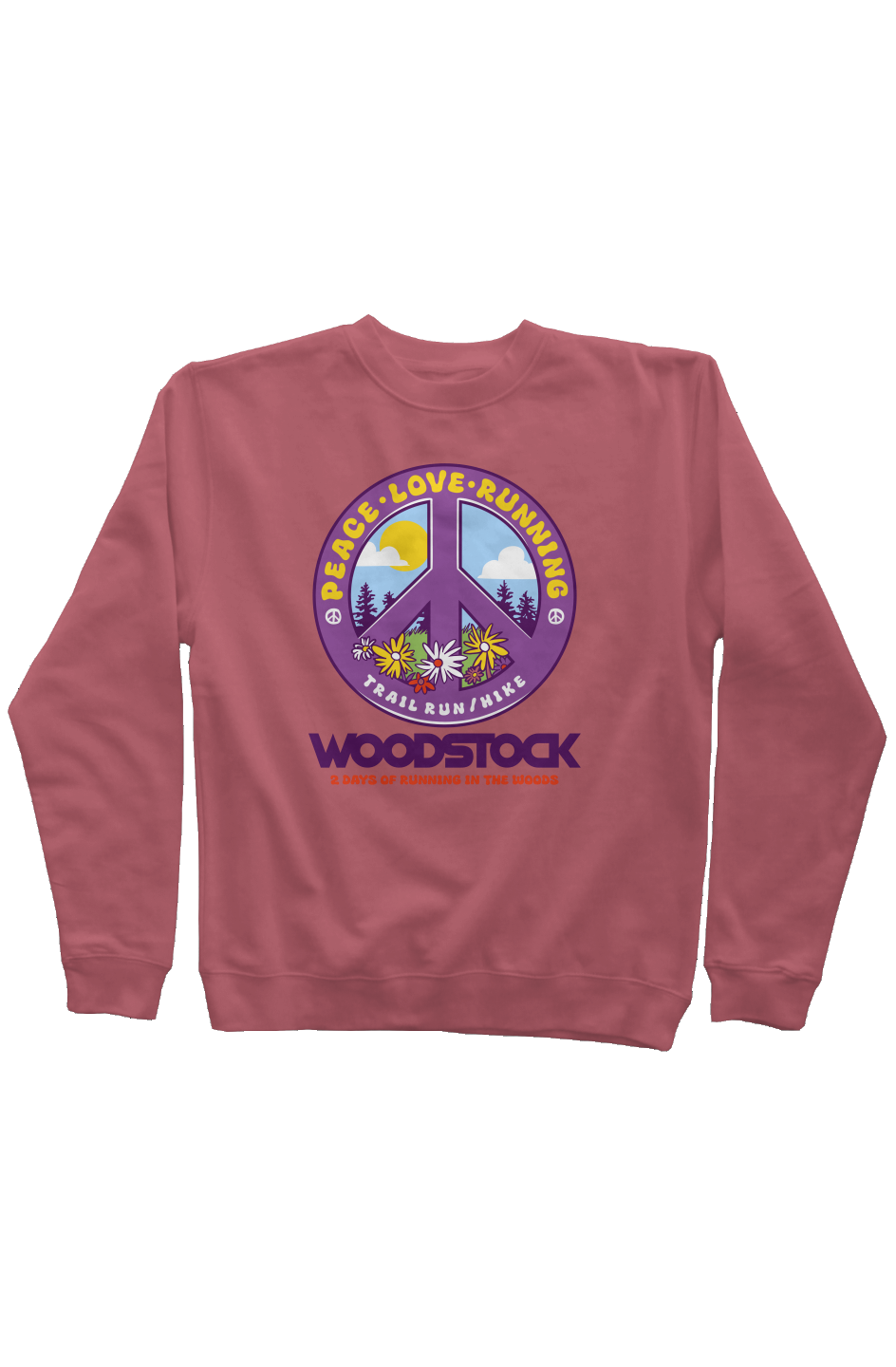 Knock on Woodstock Trail Series Pigment Dyed Crew Neck