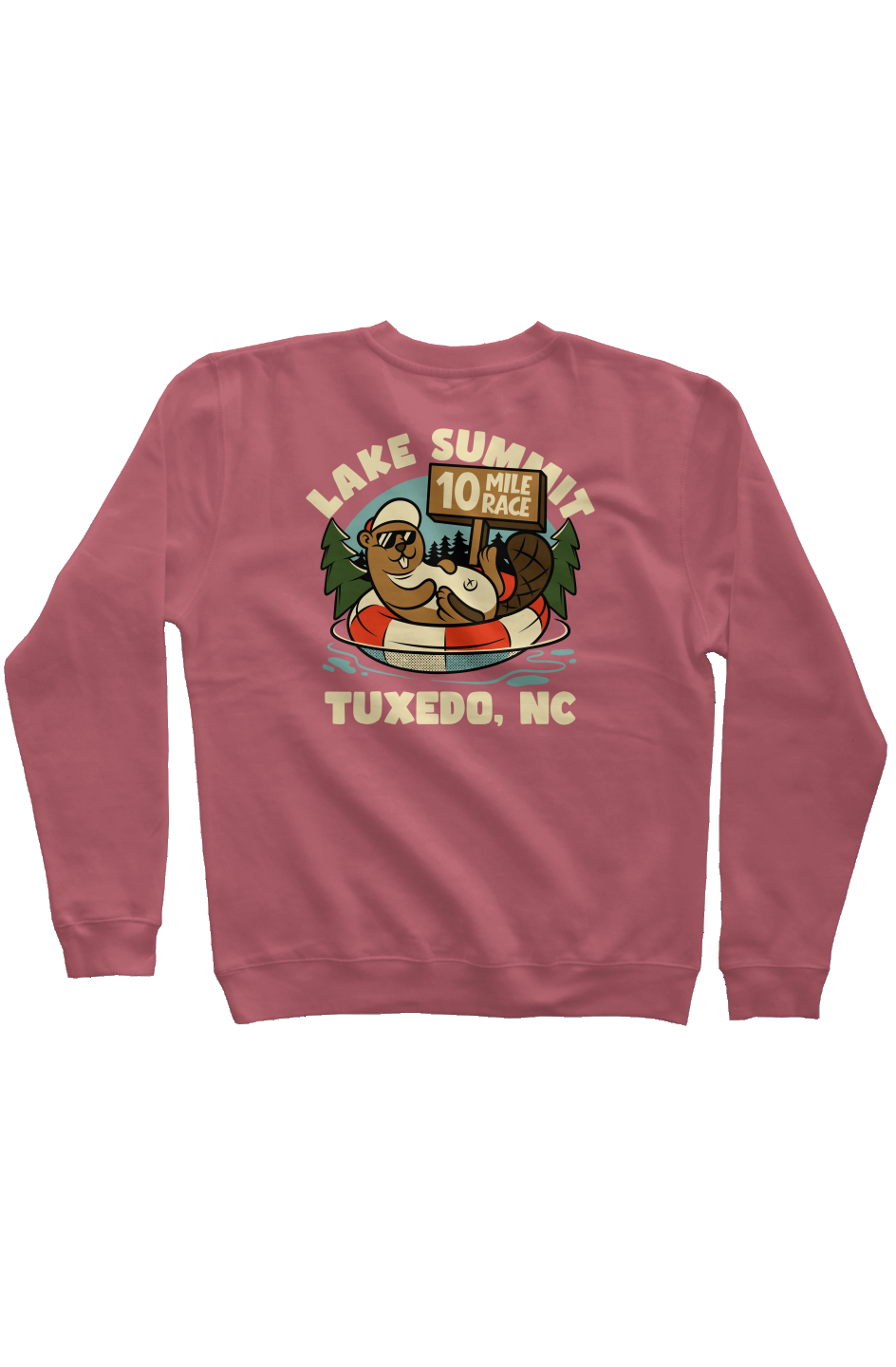 Lake Summit 10 Mile Race Pigment Dyed Crew Neck