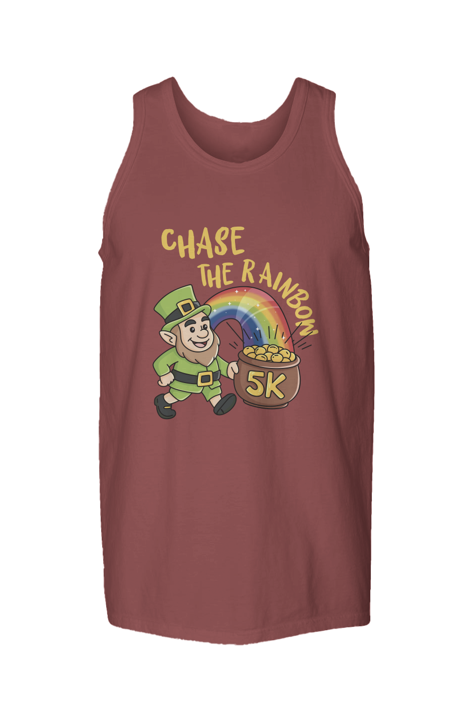 Chase the Rainbow 5K Garment Dyed Unisex Tank Top