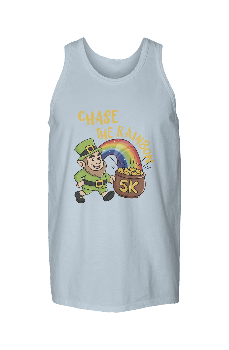 Chase the Rainbow 5K Garment Dyed Unisex Tank Top