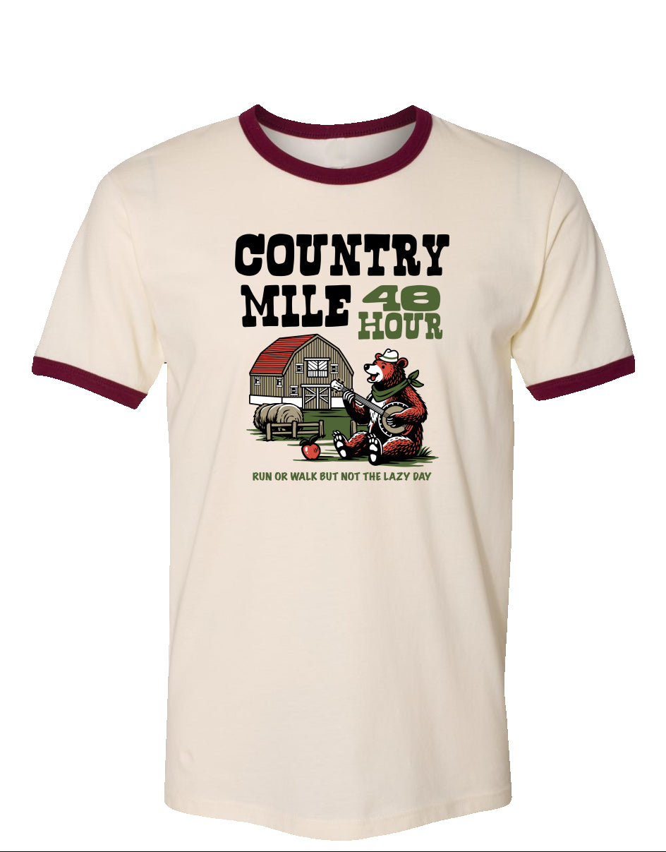 The Country Mile Weekend on the Farm Vintage Cotton Ringer Tee