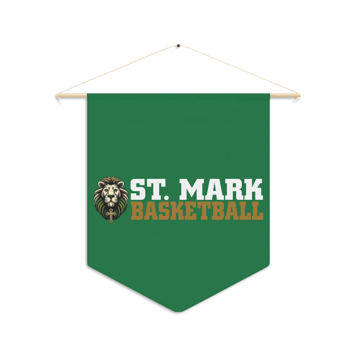 St. Mark Catholic Basketball Pennant Banner