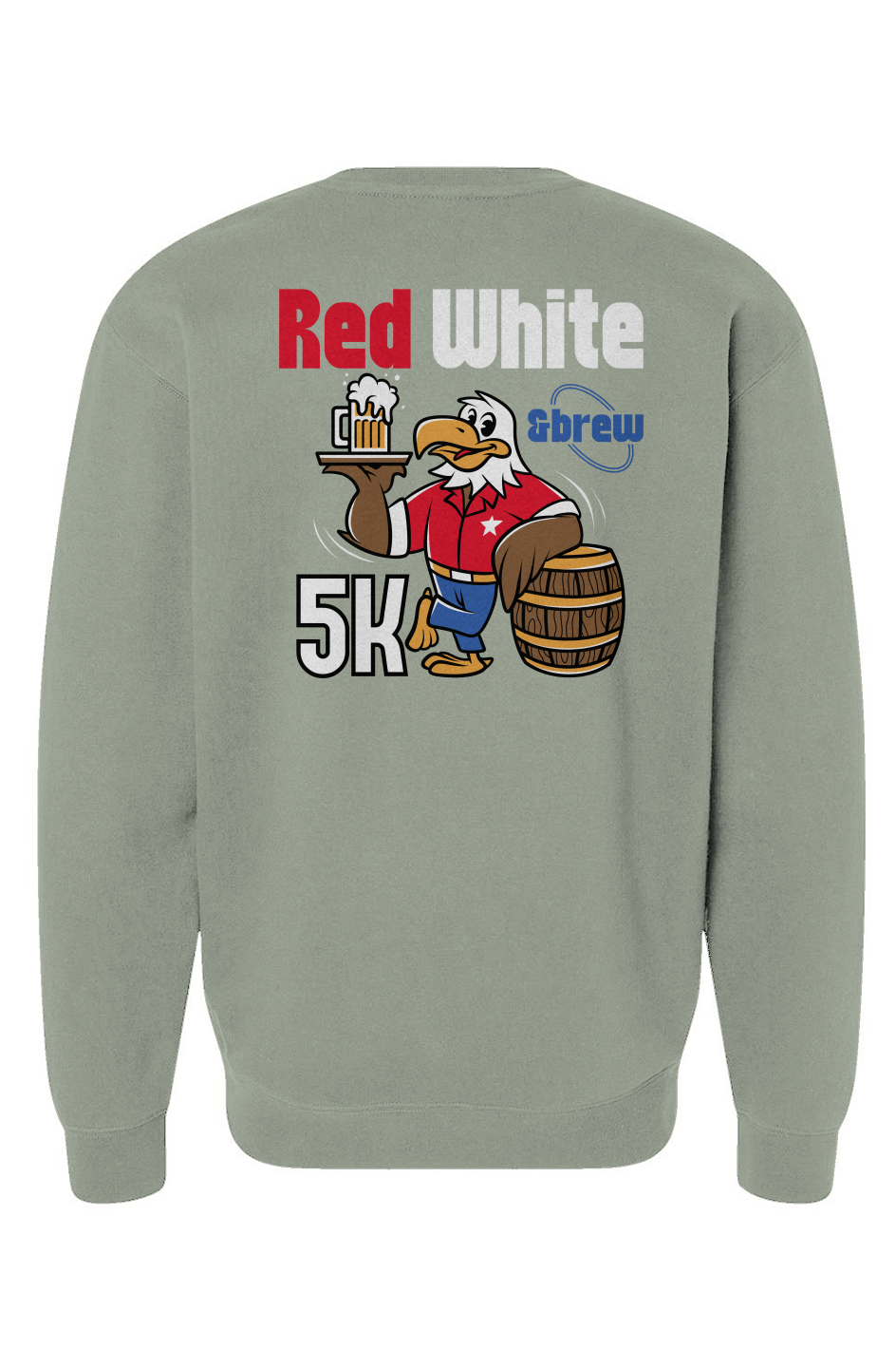 Red White & Brew 5K Heavyweight Crewneck Sweatshirt