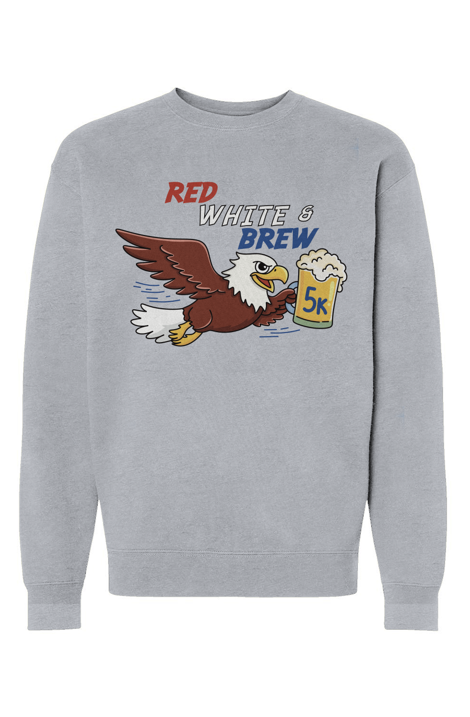 Red White & Brew 5K Heavyweight Crewneck Sweatshirt