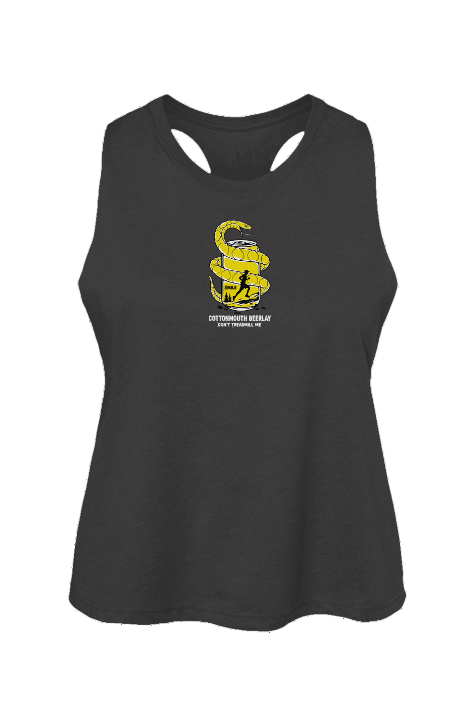 Cottonmouth Beer Relay Racerback Cropped Tank