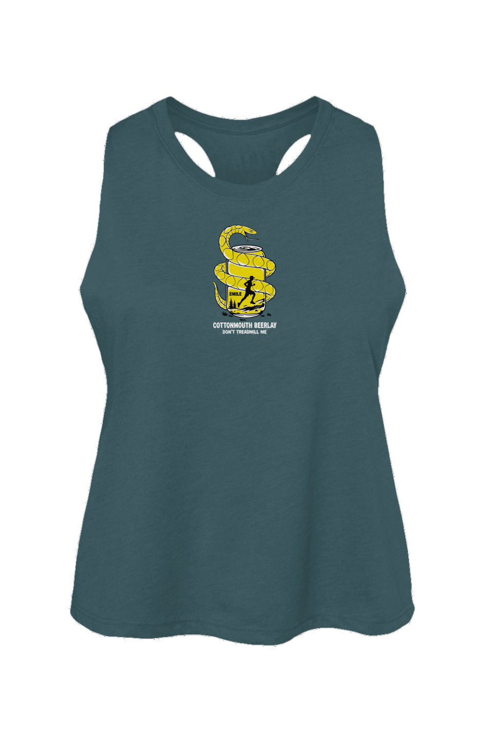 Cottonmouth Beer Relay Racerback Cropped Tank
