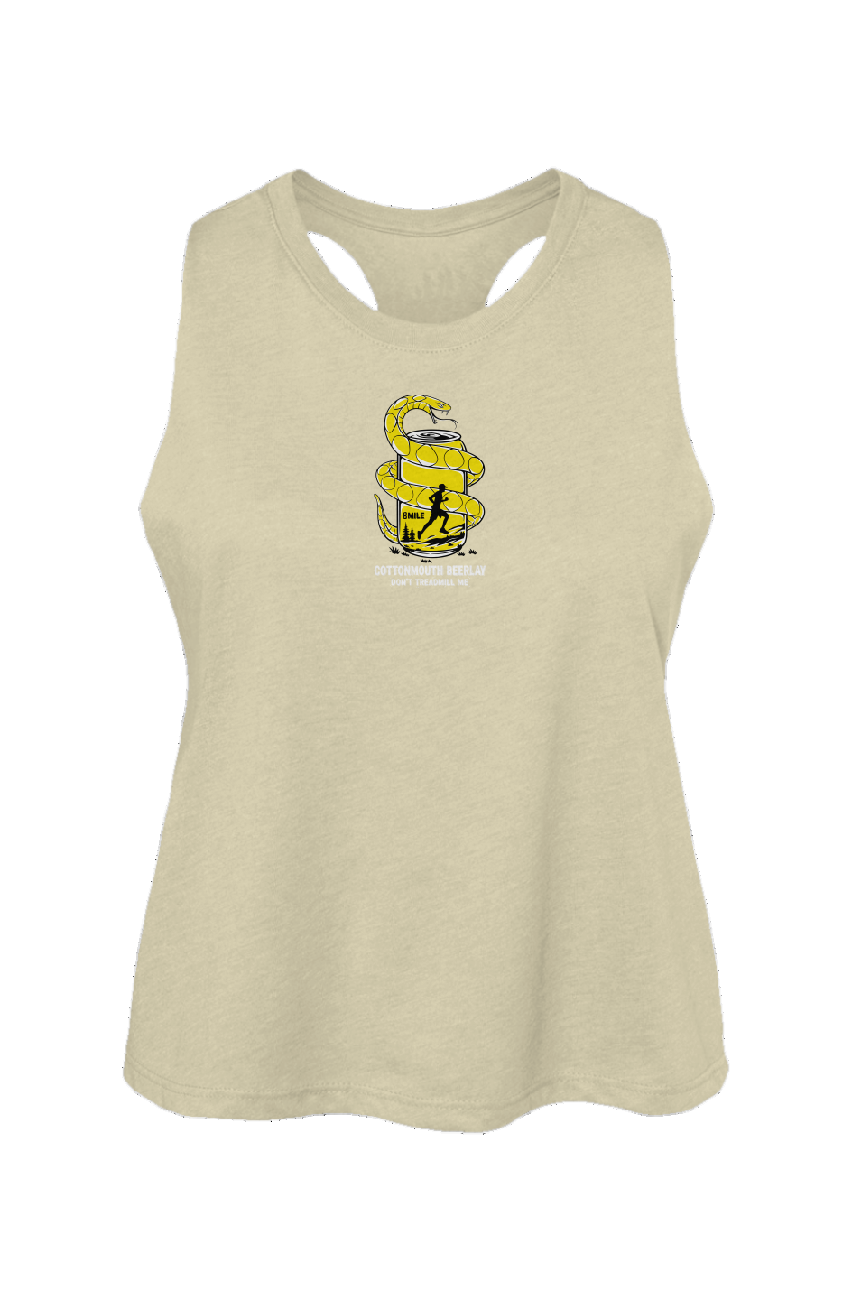 Cottonmouth Beer Relay Racerback Cropped Tank