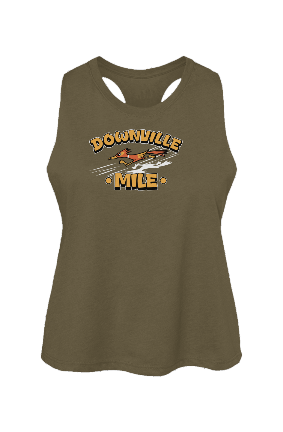 The Downville Mile Ladies' Racerback Cropped Tank