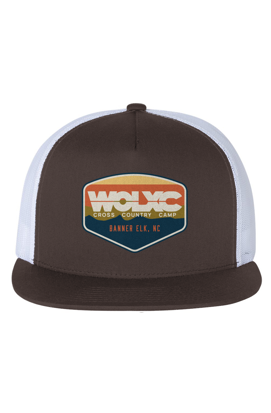 WOLXC Cross Country Camp White Mesh Five-Panel Trucker Cap