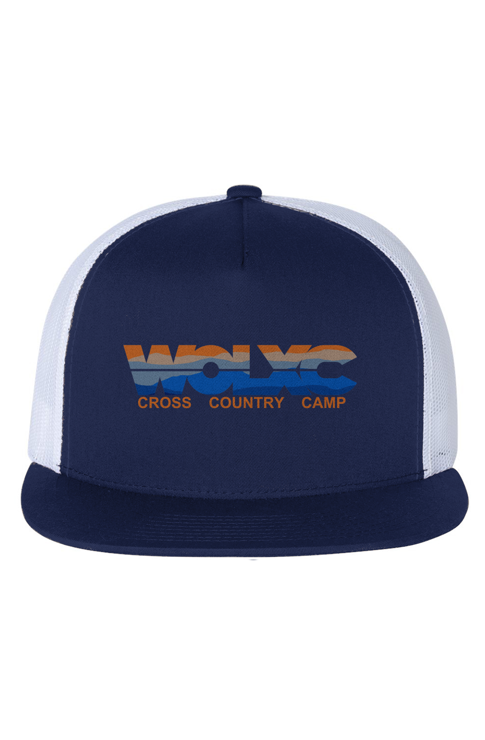 WOLXC Cross Country Camp White Mesh Five-Panel Trucker Cap