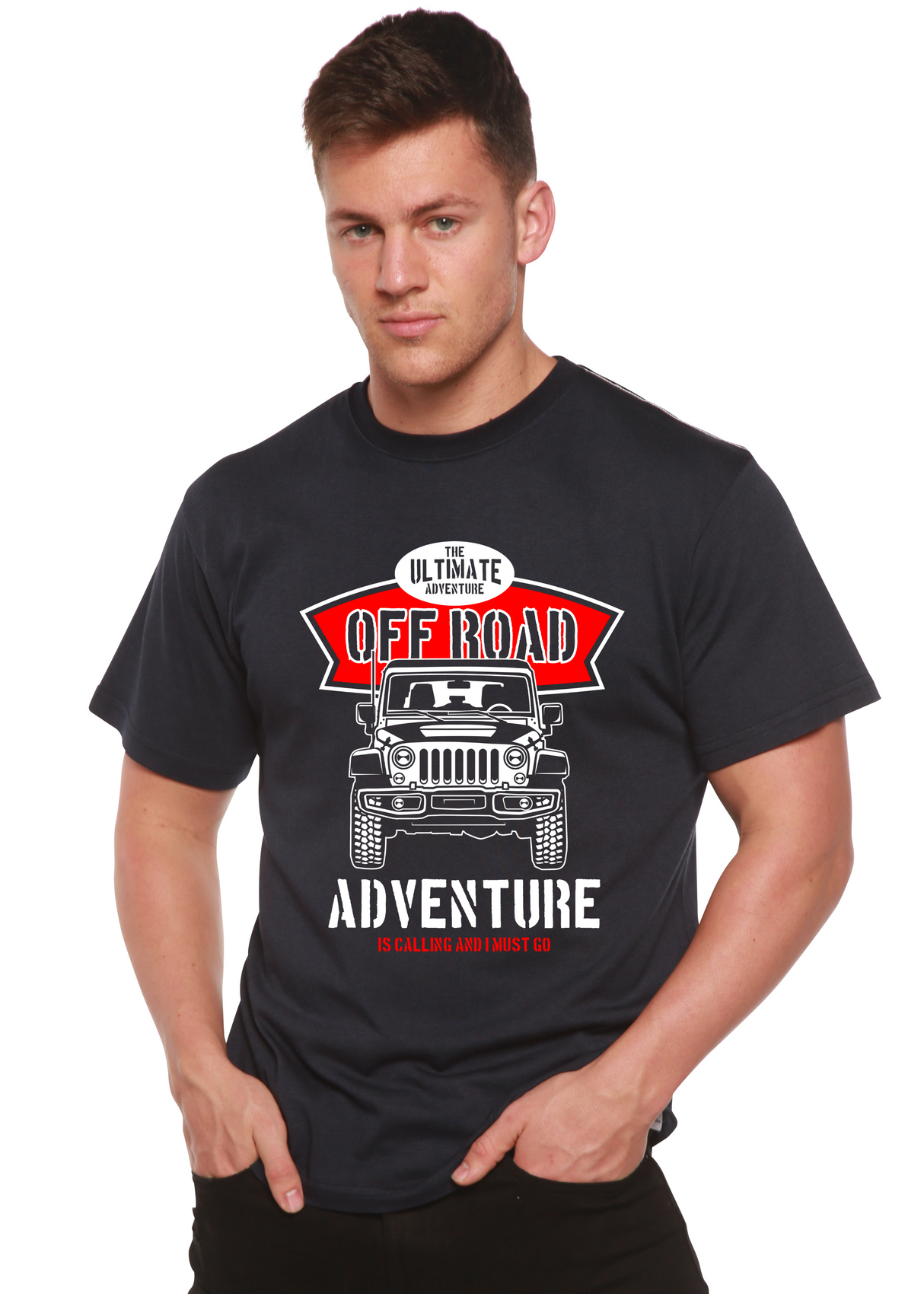 Off Road Spun Bamboo® Men's Bamboo Viscose/Organic Cotton Short Sleeve Graphic T-Shirt