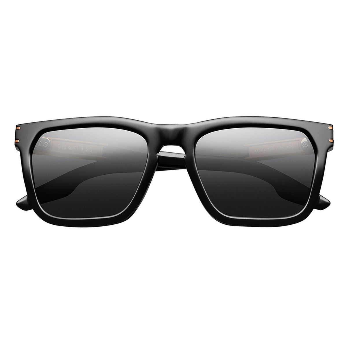 Gravitas: Polished Black - Brushed Aluminum / Grey AR Lens