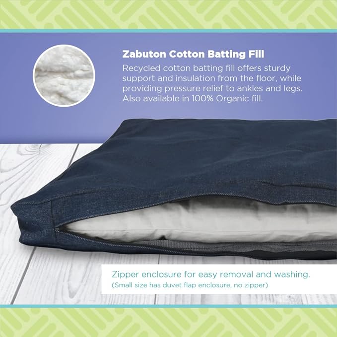 BEAN PRODUCTS MEDITATION CUSHION - Zabuton Meditation Pillows for Sitting on Floor, Yoga Cushion, Cotton Yoga Pillow, Zen Kneeling Prayer Pad- MADE IN USA - Premium 32x26x3, PURPLE