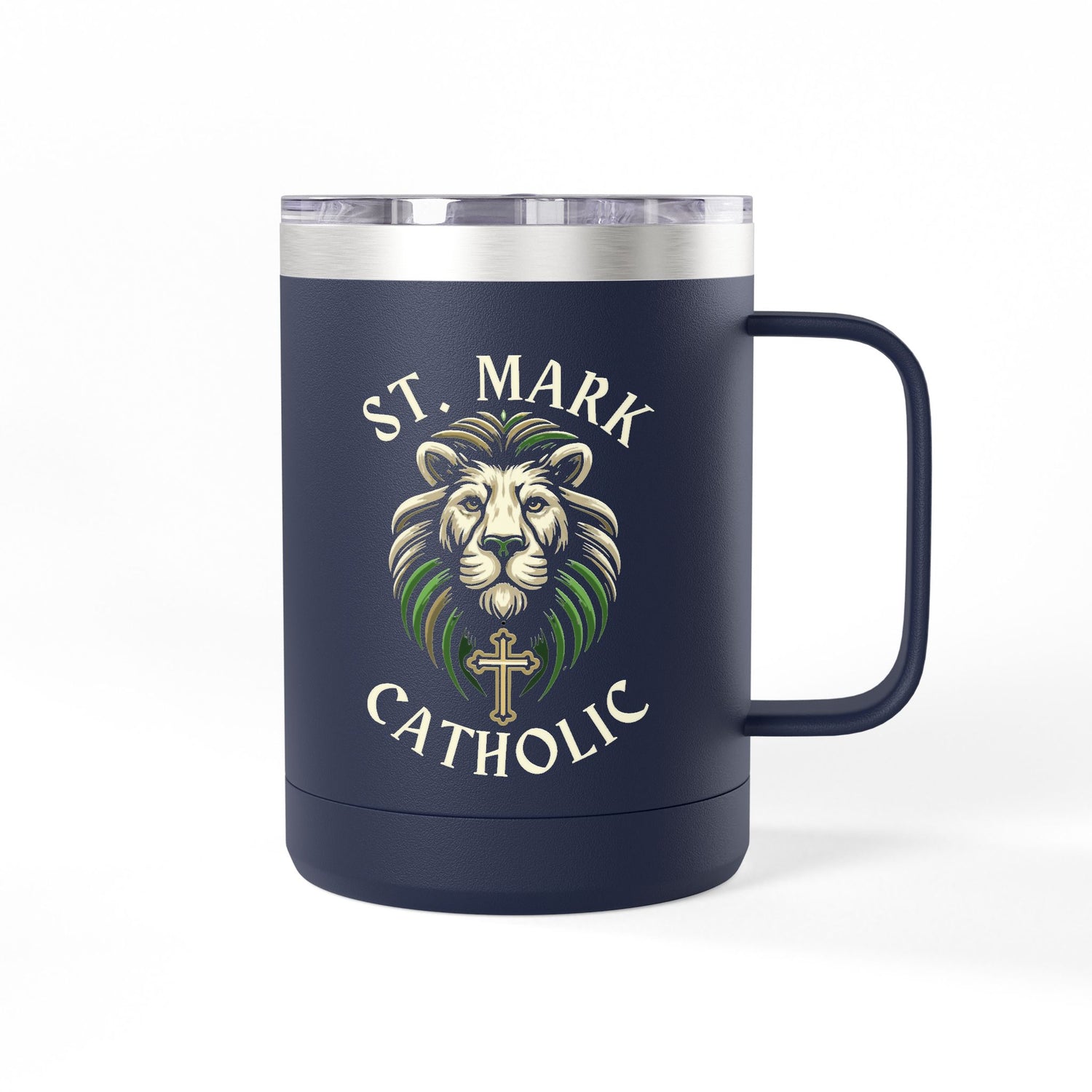 St. Mark Catholic Coffee Mug Tumbler, 15 oz