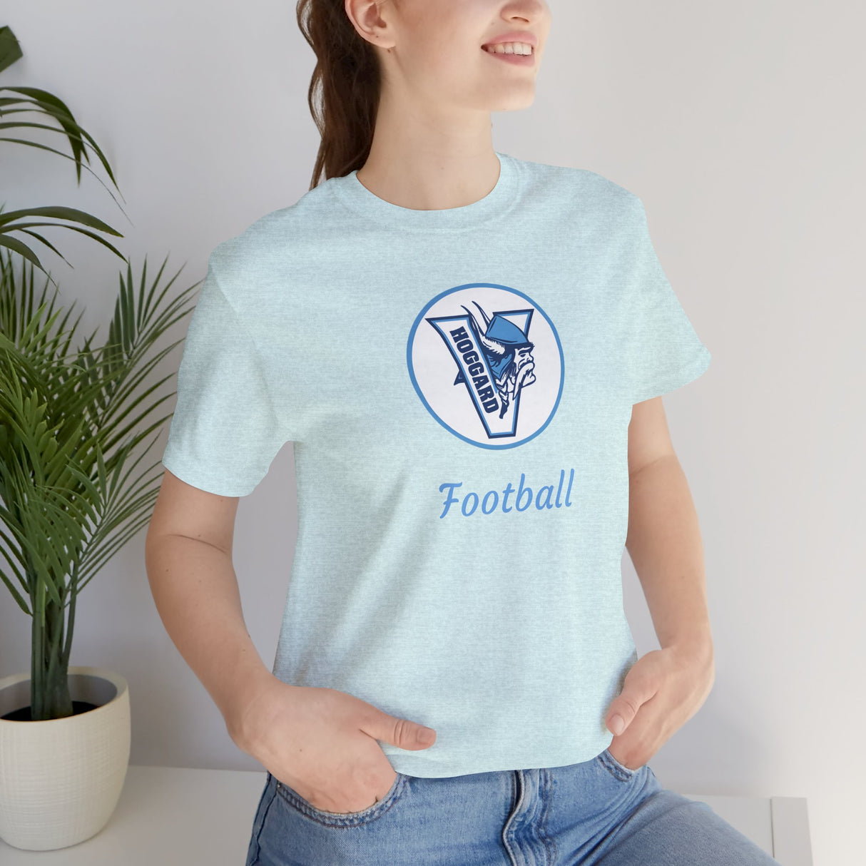 Hoggard Vikings Football Unisex Heathered Tee