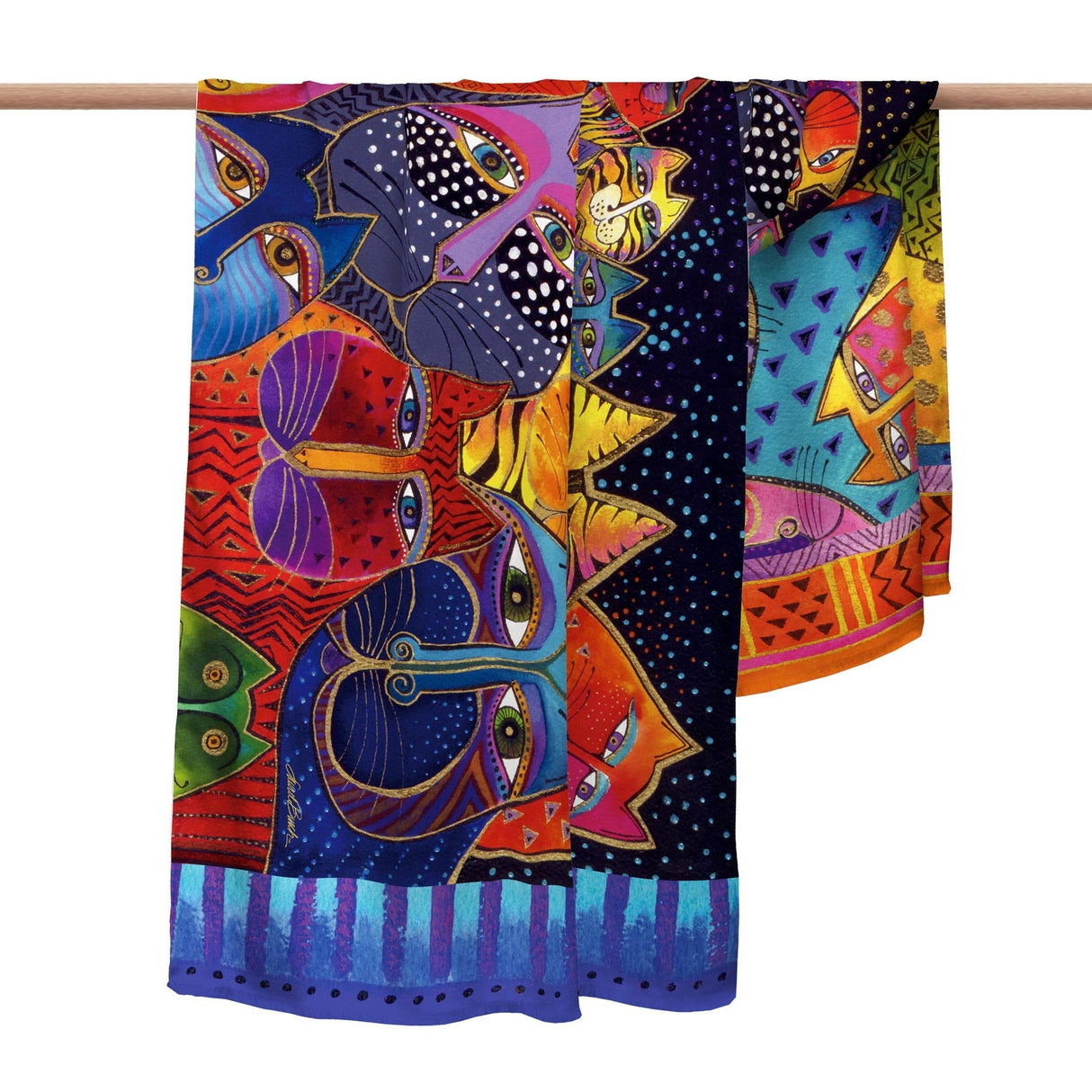 Laurel Burch Fantasticats Silk Blend Shawl – Lightweight & Elegant Evening Wrap