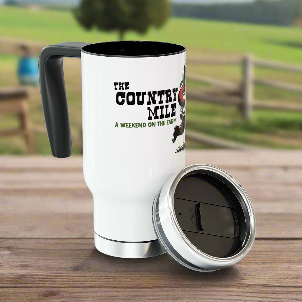 The Country Mile Stainless Steel Travel Mug - 14 oz with Handle