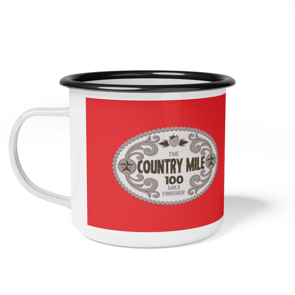 The Country Mile 100 Finisher Enamel Camp Cup - 12 oz