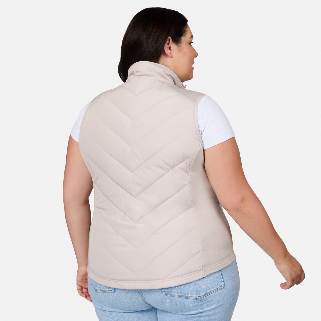 Women's Plus Size Quilted Hybrid Vest
