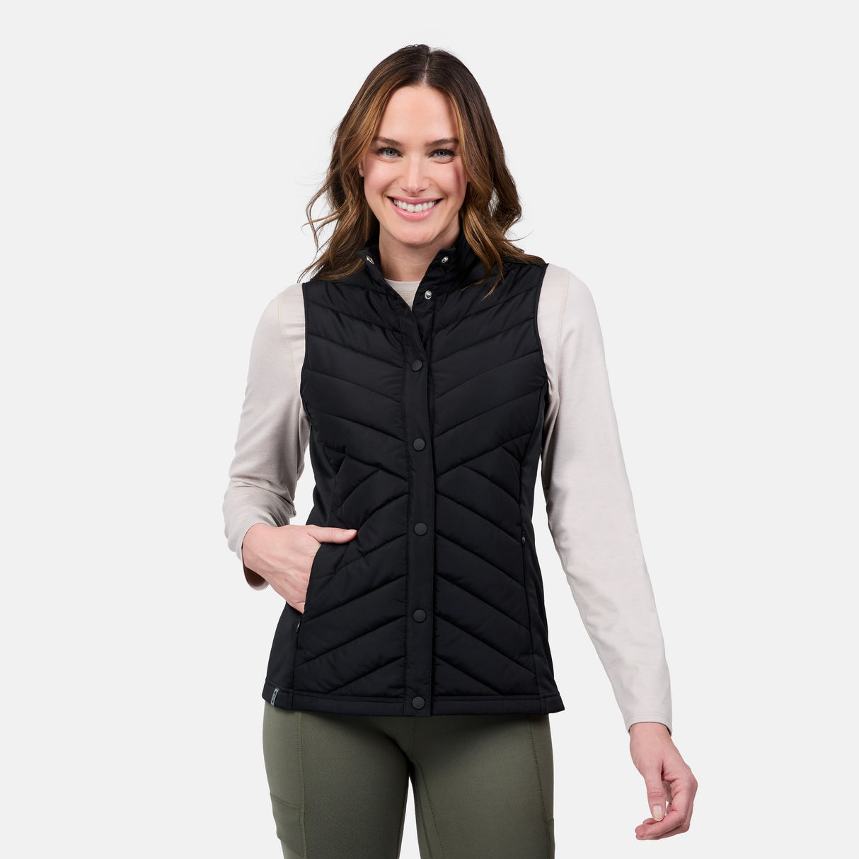 Women's Hybrid Button Front Vest