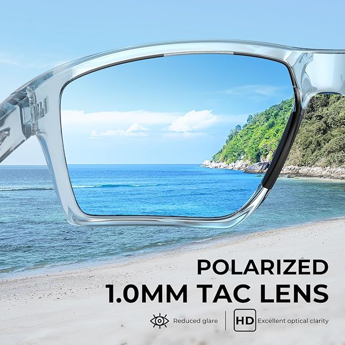 KastKing Osage Polarized Sport Sunglasses for Men and Women, Ideal for Driving Fishing Cycling Running, UV Protection