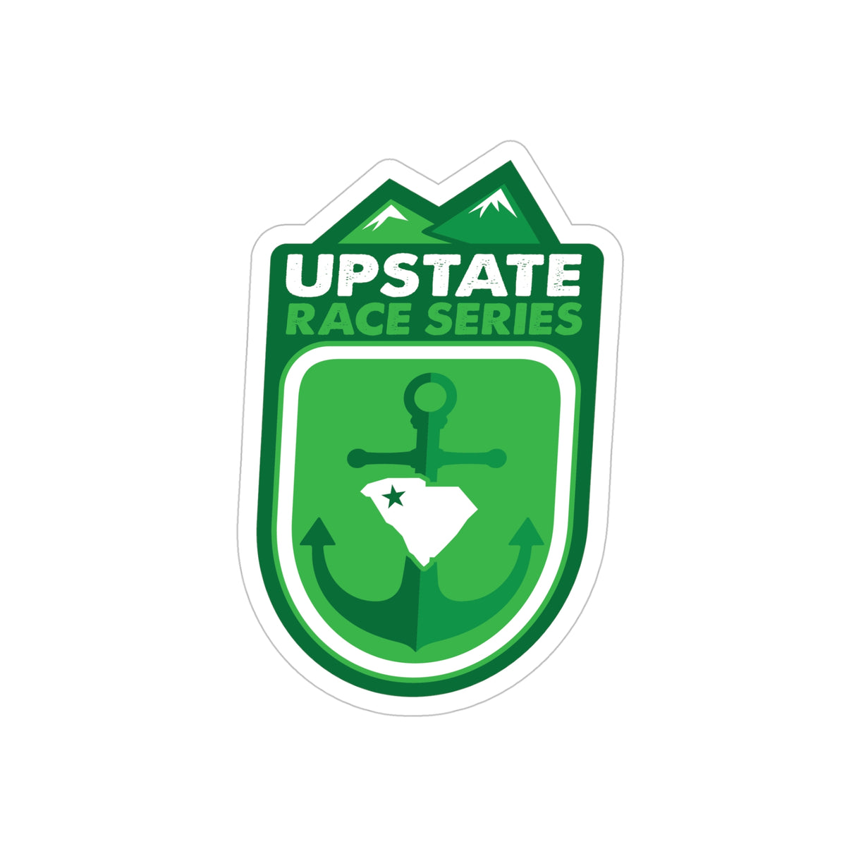 Upstate Race Series Transparent Outdoor Stickers