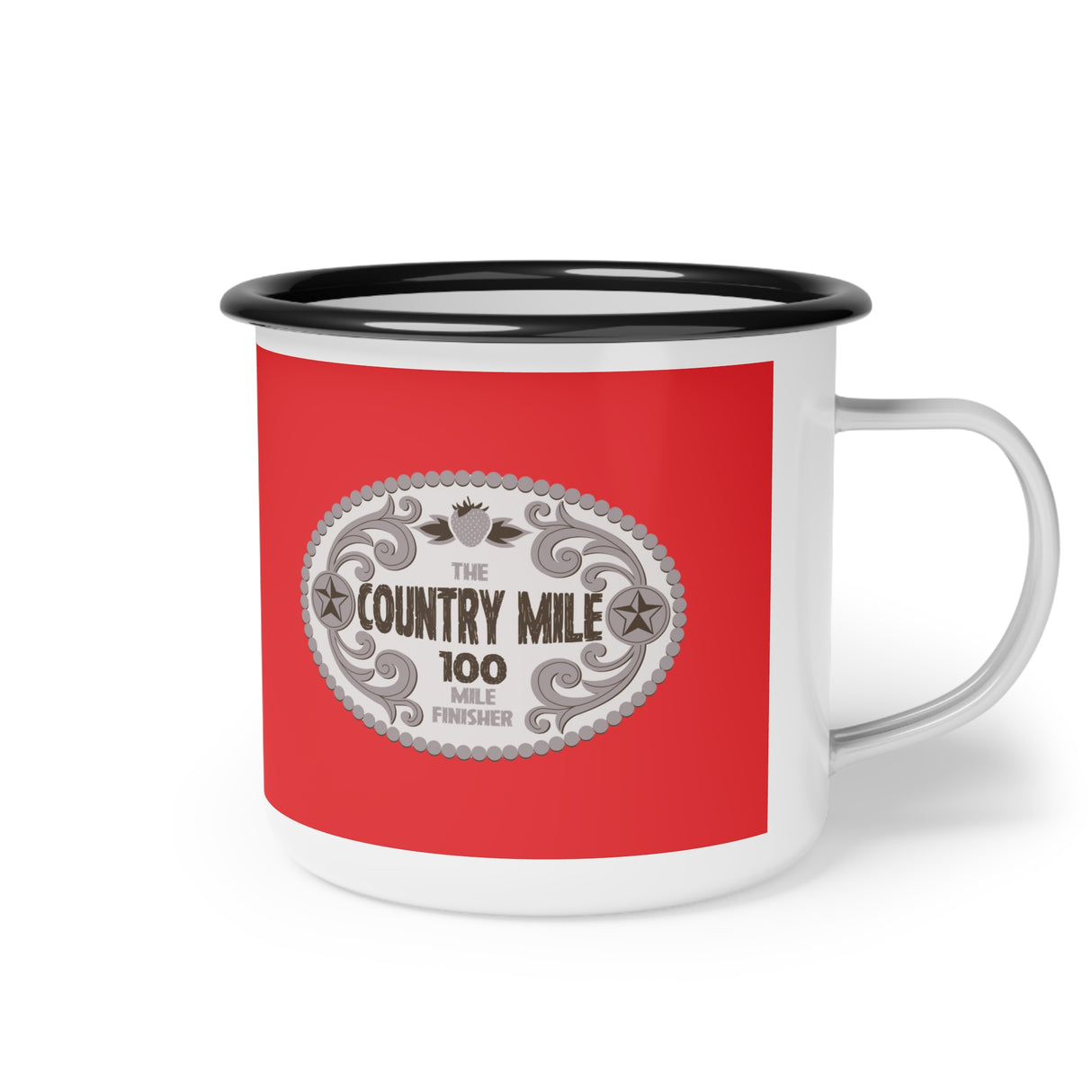 The Country Mile 100 Finisher Enamel Camp Cup - 12 oz