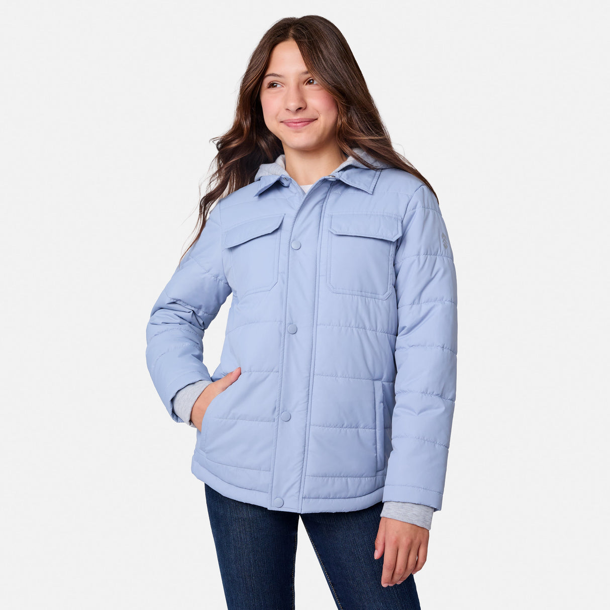 Girls' Trail Puffer Hoodie Shacket
