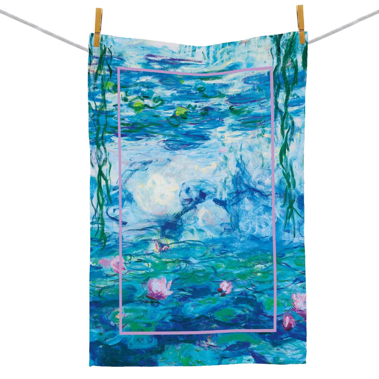 Monet Nympheas Cotton Tea Towel – Flat Weave, Absorbent