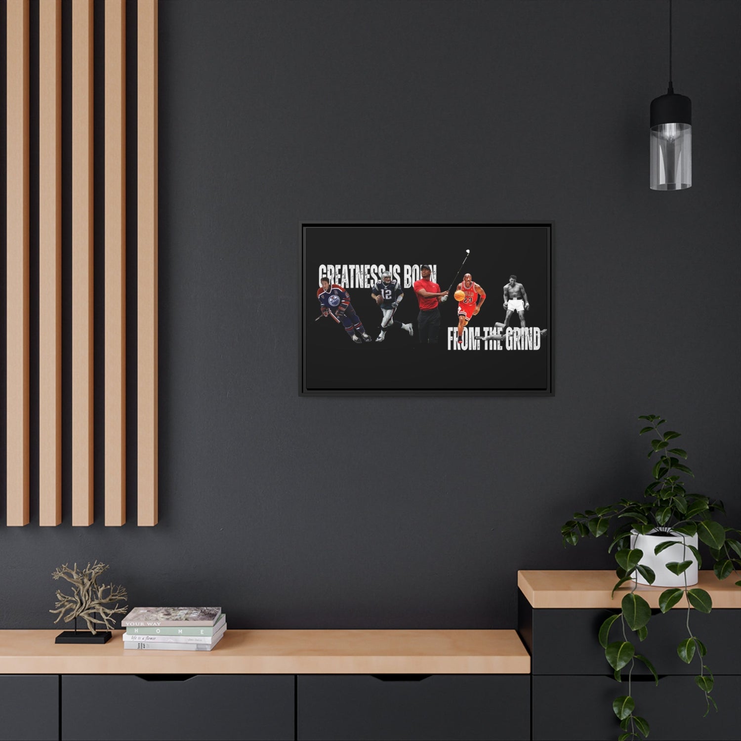 Greatness is Born from the Grind Canvas Poster