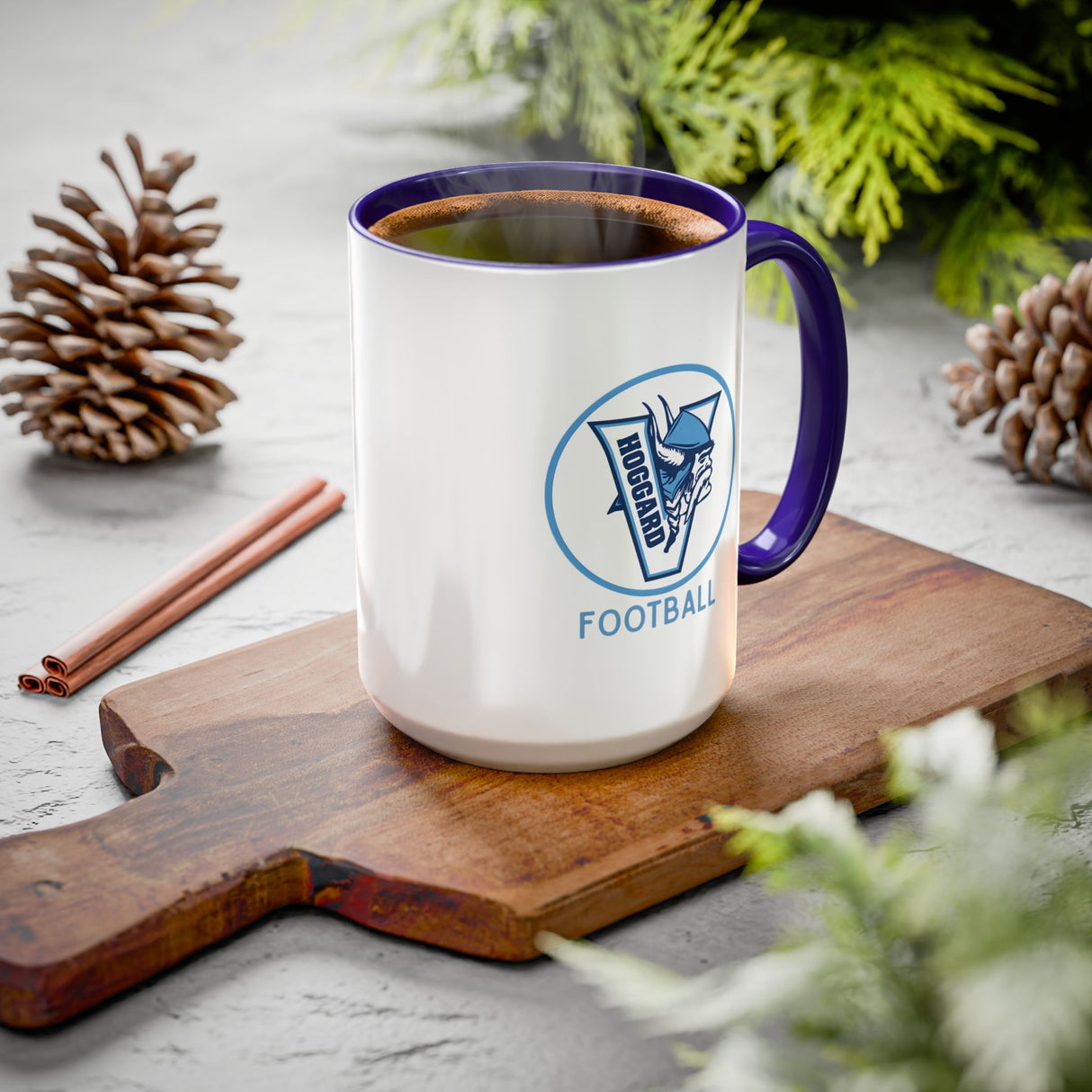 Hoggard Vikings Football Color Accent Mug — 11oz/15oz