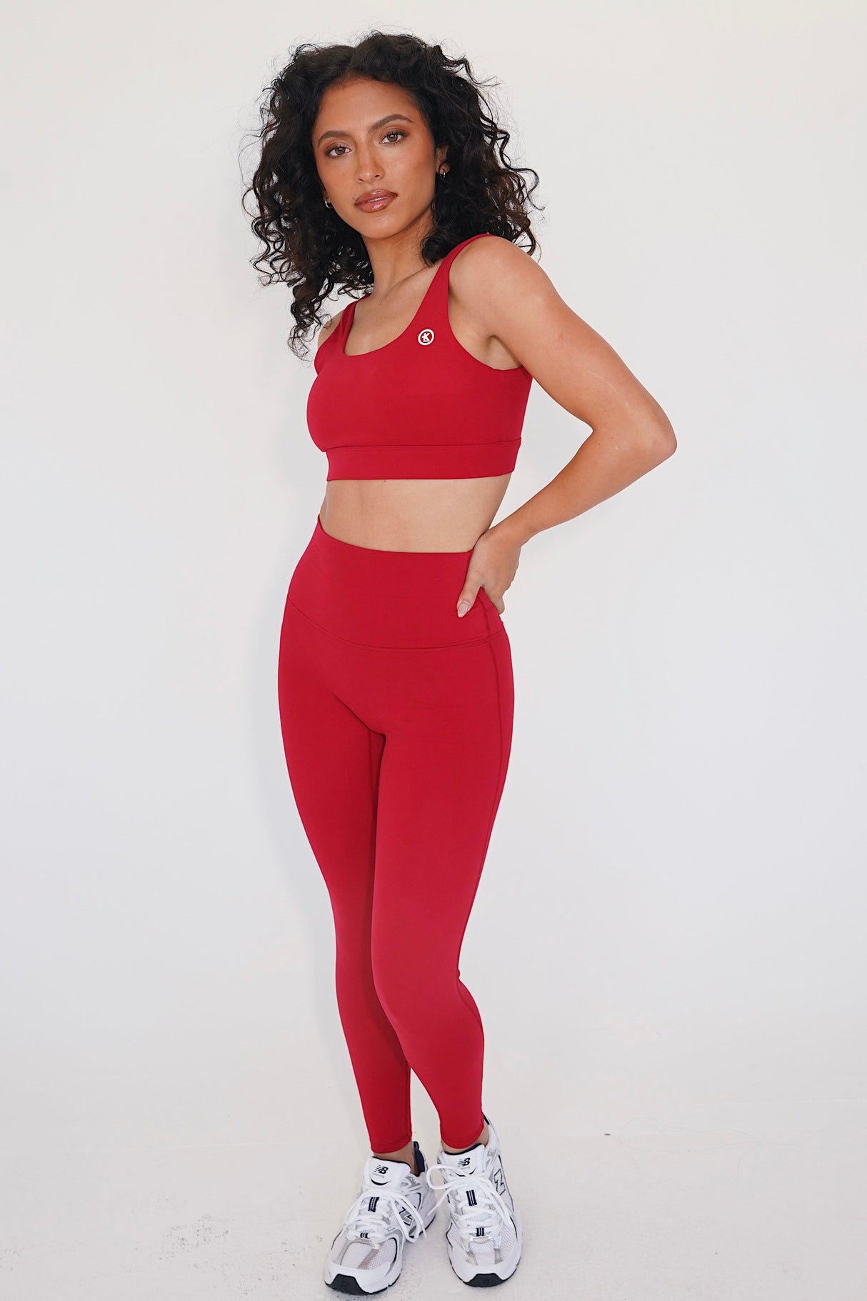 I am Beautifully Radiant Quick Dry Red Yoga Legging
