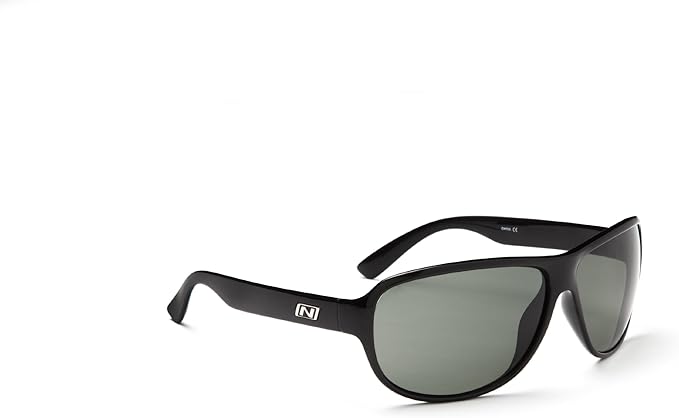 Optic Nerve Antora Sunglasses, Shiny Black, Polarized Smoke Lens