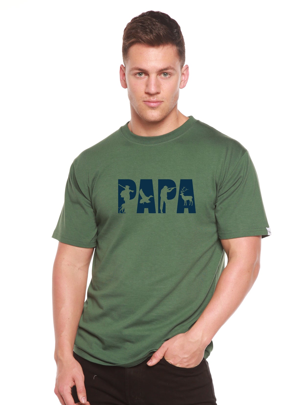 PAPA Men's Bamboo Viscose/Organic Cotton Short Sleeve Graphic T-Shirt