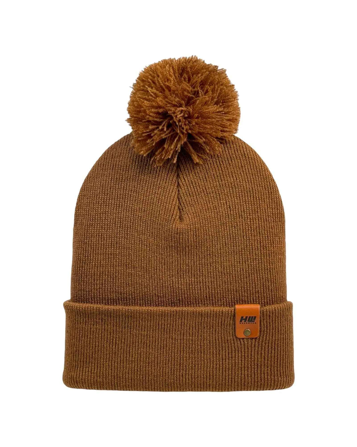 CPP1 HAAKWEAR PomPom Beanie - Made in USA - Camel Brown