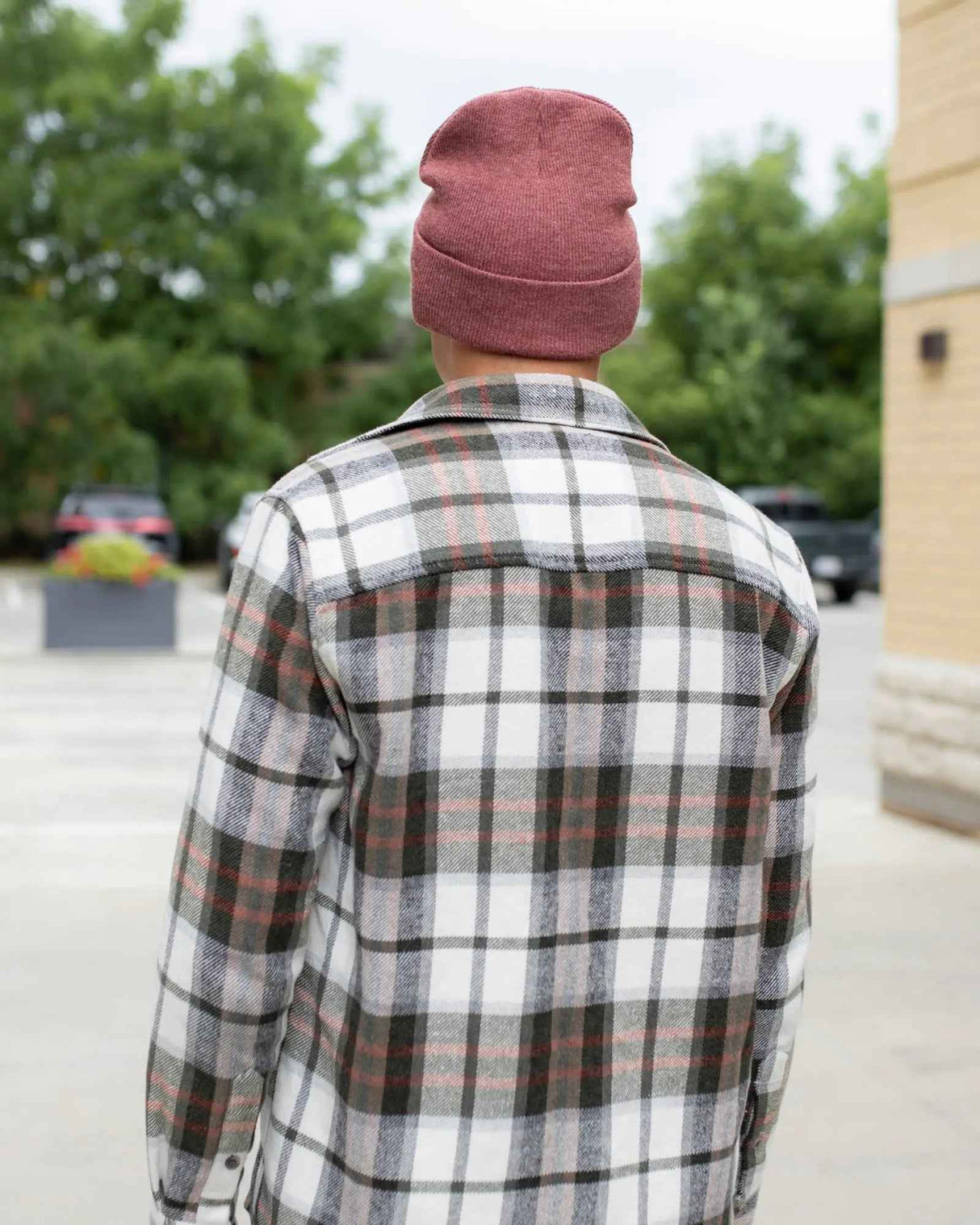 CS105 HAAKWEAR Traditional Silent Cuffed Beanie, Rusty Burgundy