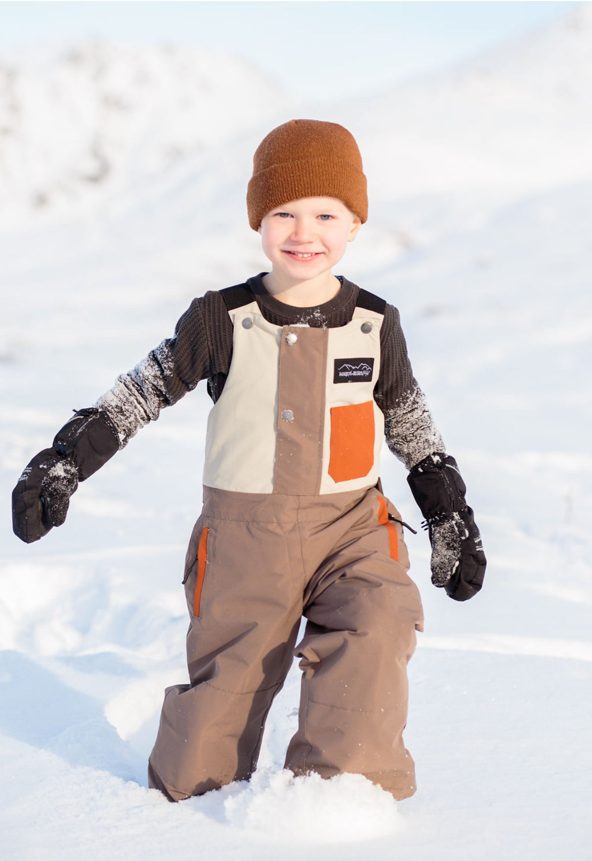 Waterproof Snow bib for youth and toddler