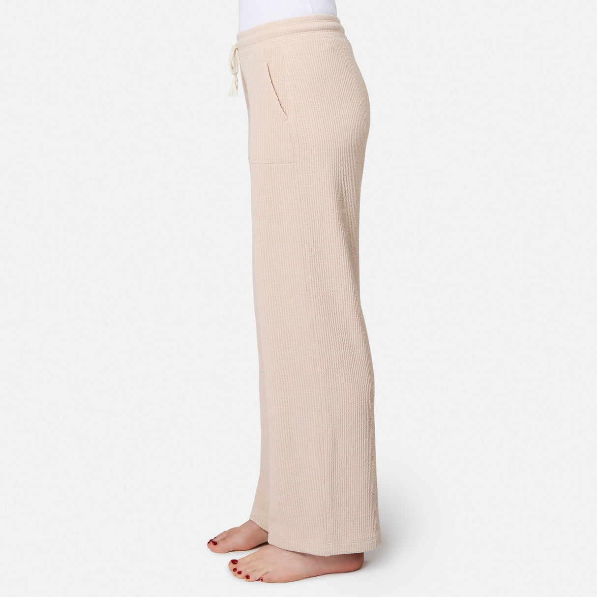 Women's Ripple Knit Long Wide Leg Pant