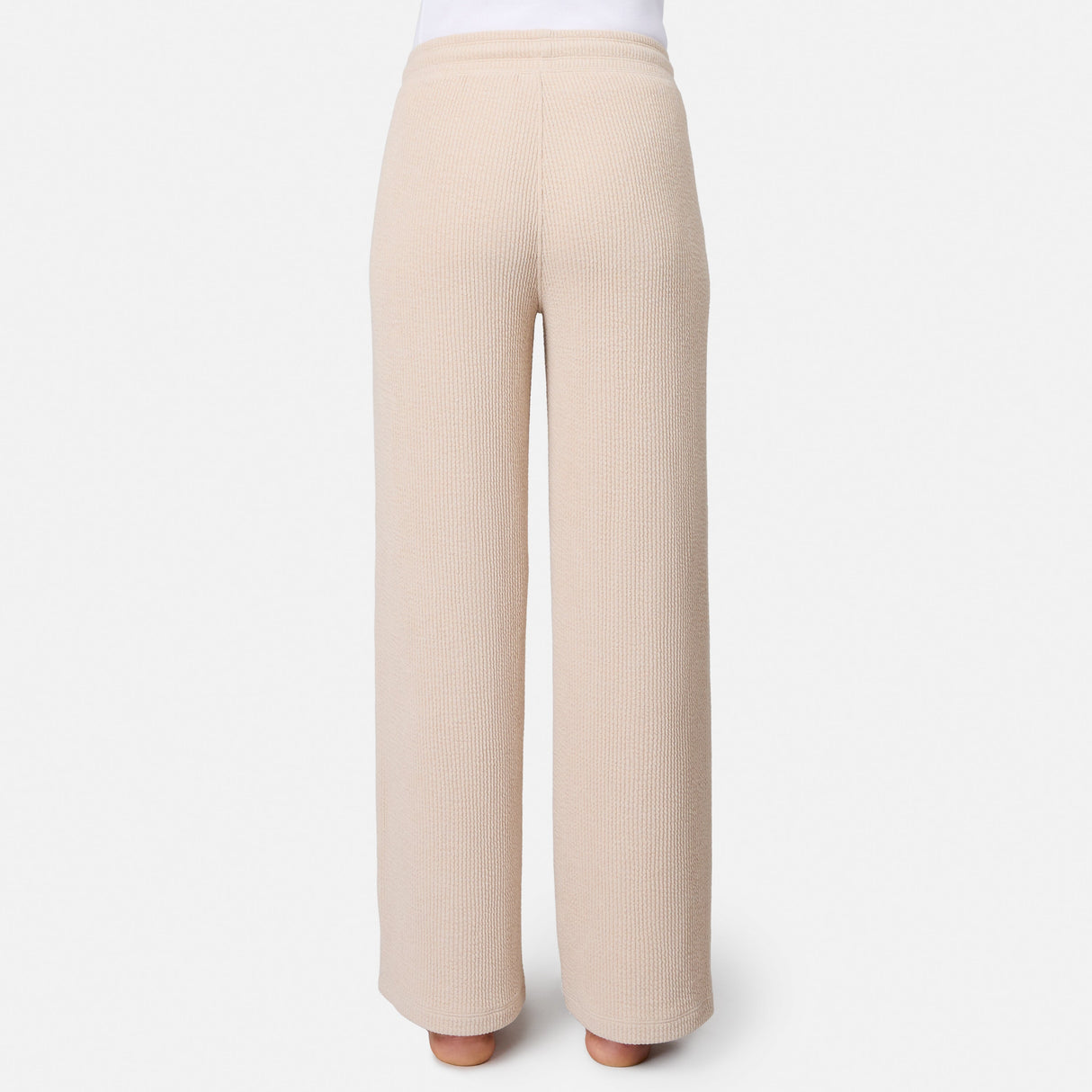 Women's Ripple Knit Long Wide Leg Pant