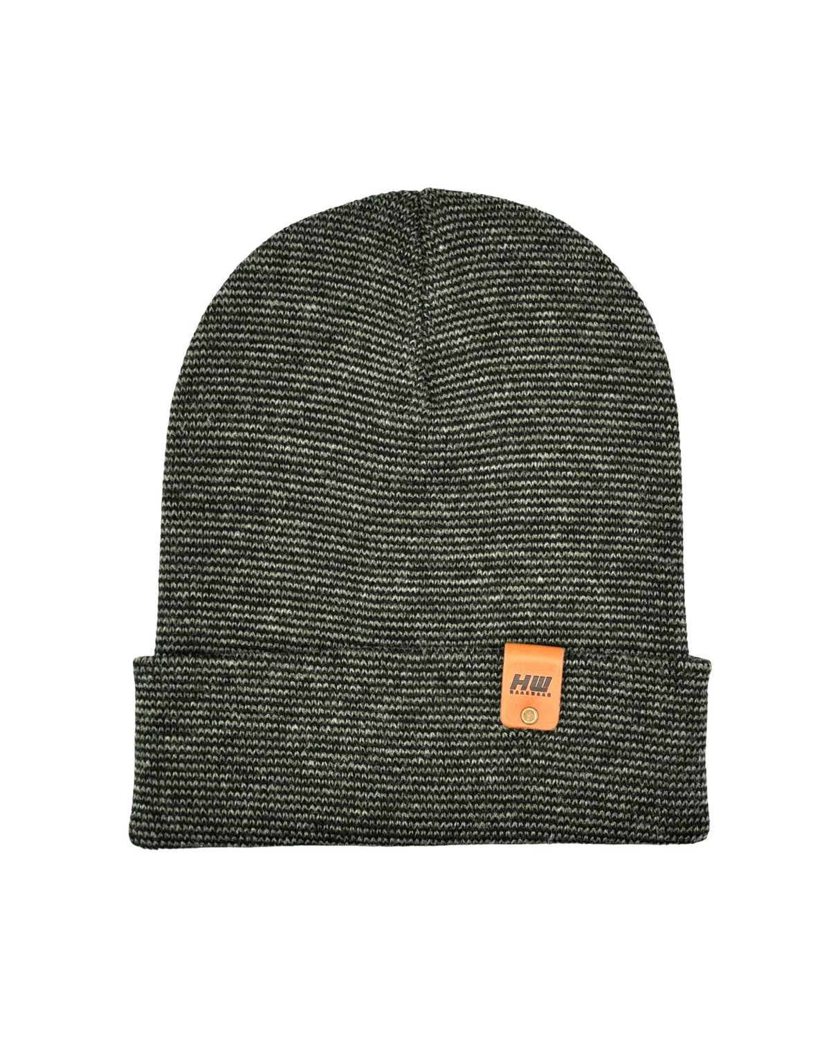 HAAKWEAR Classic Fusion Cuffed Beanie - Black / Green, Made in USA