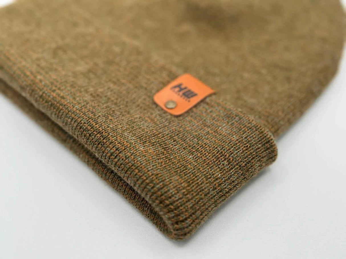 HAAKWEAR Classic Fusion Cuffed Beanie - Brown / Green, Made in USA