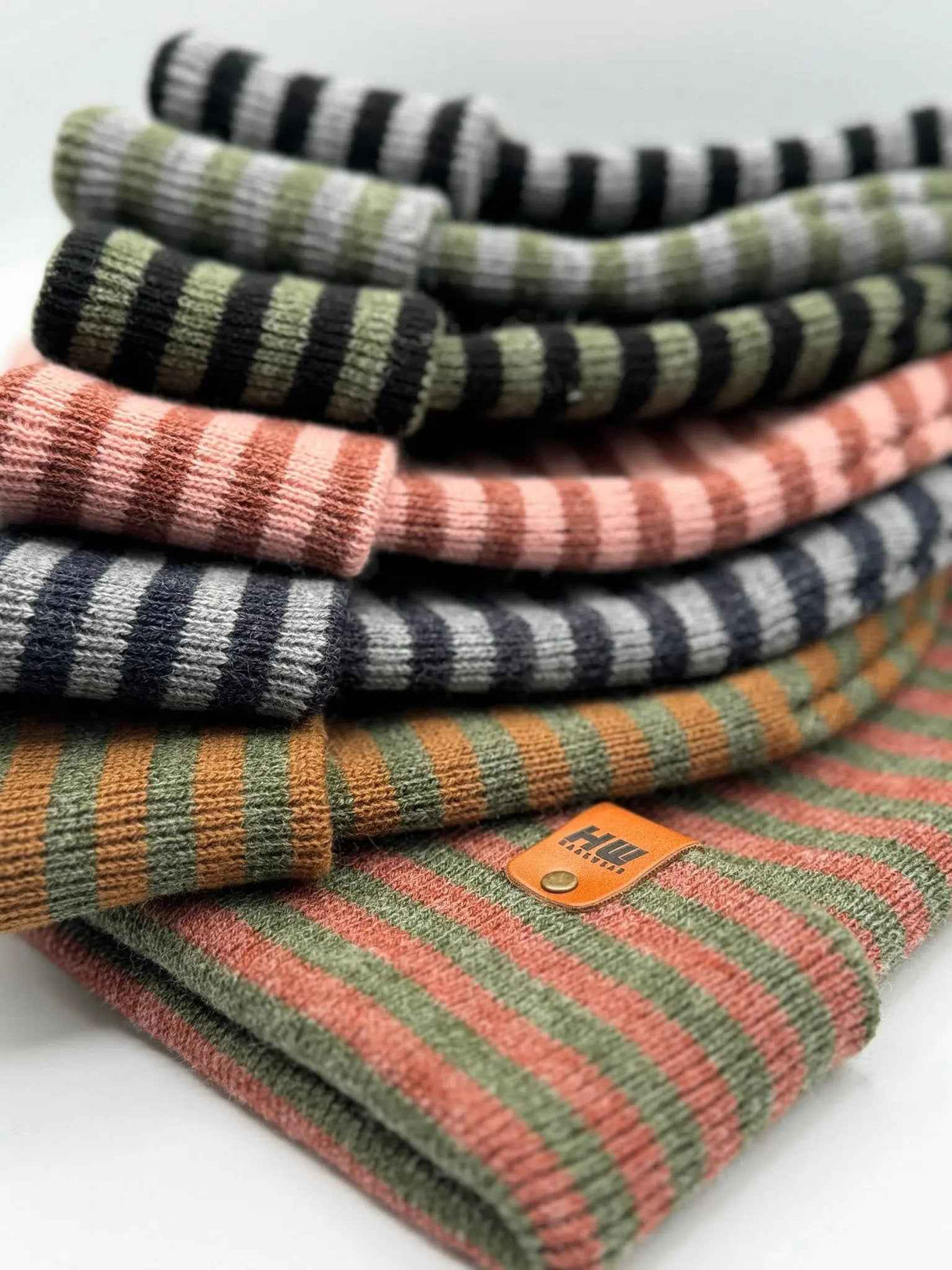 HAAKWEAR Classic RORO Cuffed Beanie / Hat - Black / Green, Made in USA