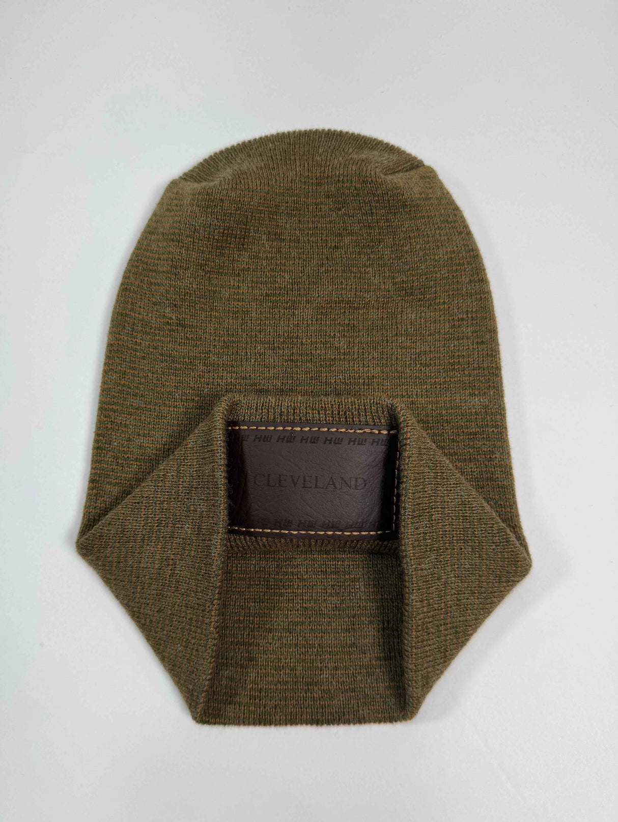 Haakwear Cleveland H Stitch Cuffed Beanie - Made in USA Hats (Limited Edition) - Brown / Green Fusion