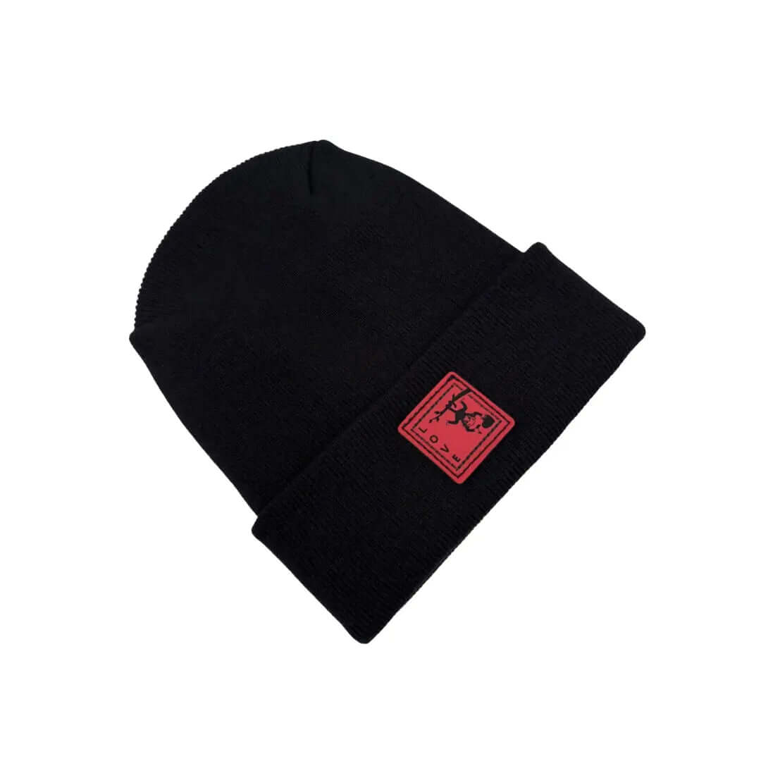 Haakwear Exclusive Love-Inspired H-Stitch Beanie – Limited Edition  Black Hat with Love Monkey