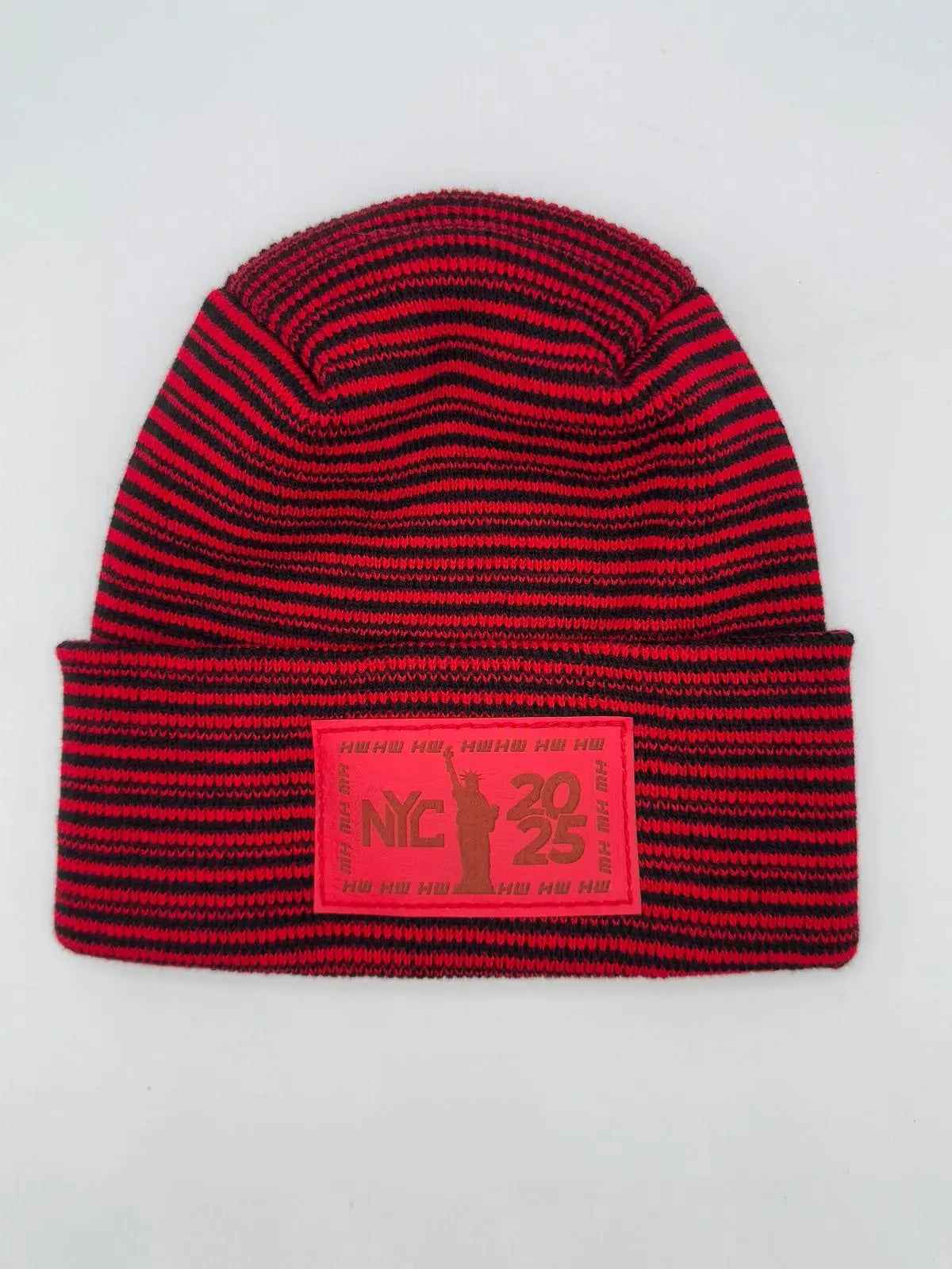H-Stitch™ Contrast Cuffed Beanie – Black/Red | New Year 2025 Limited Edition | Made in USA