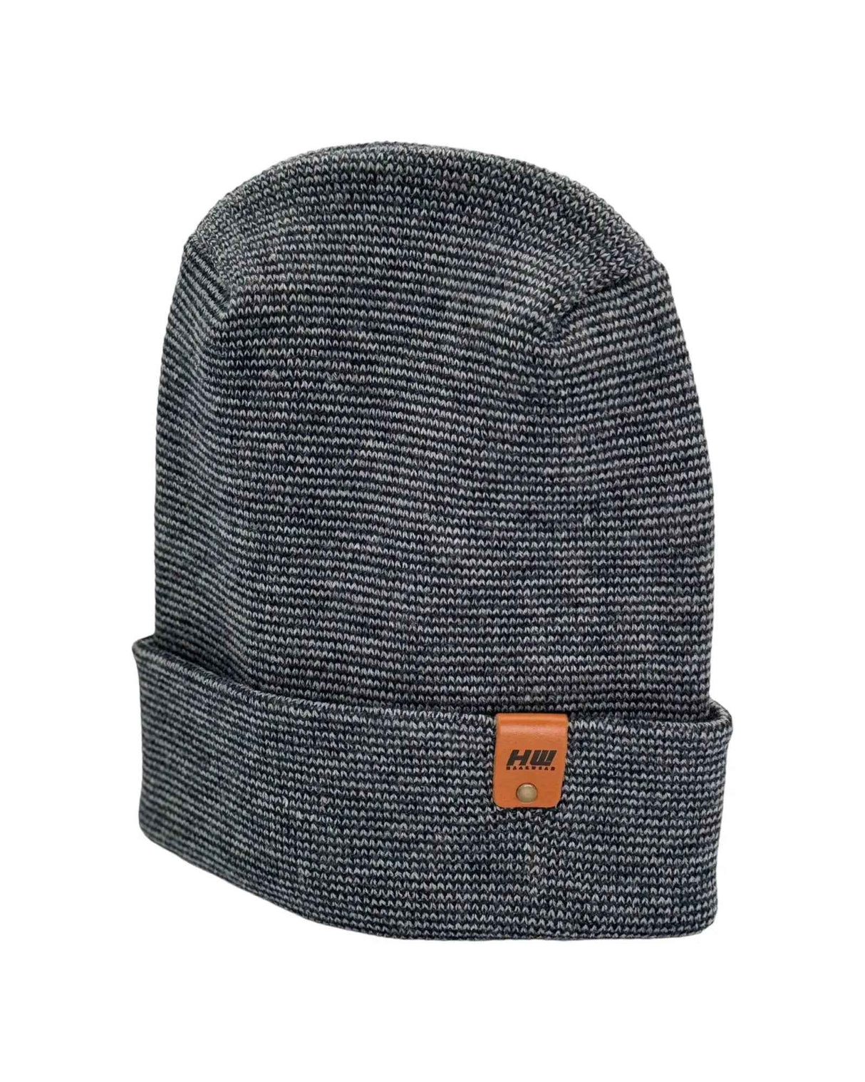 Haakwear H Stitch Fusion Cuffed Beanie / Hat (Patened Design) Gray / Denim, Made in USA