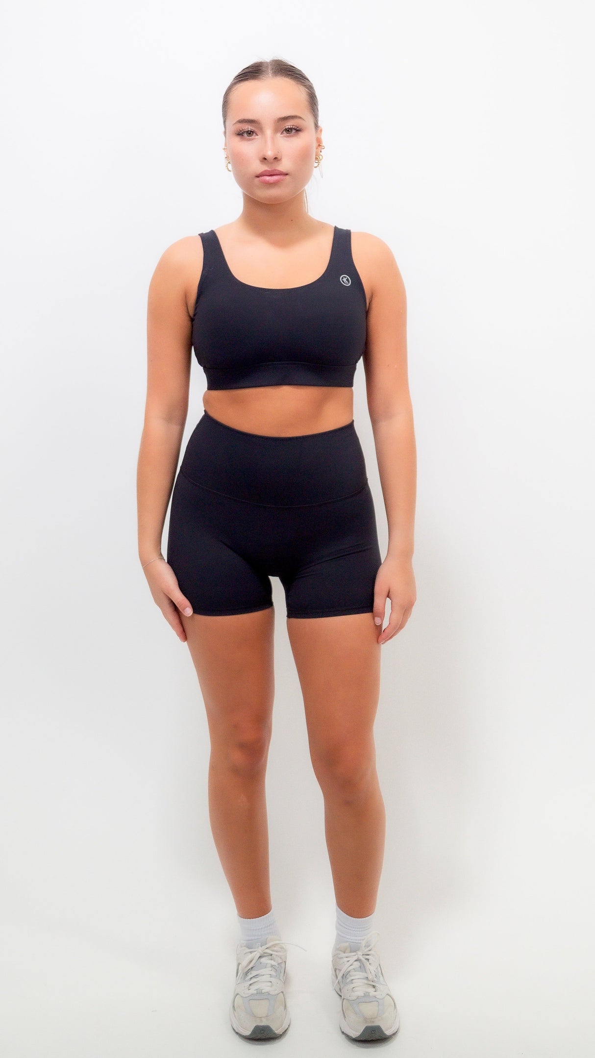 I Am Beautifully Radiant Quick-Dry Butter Black Shorts